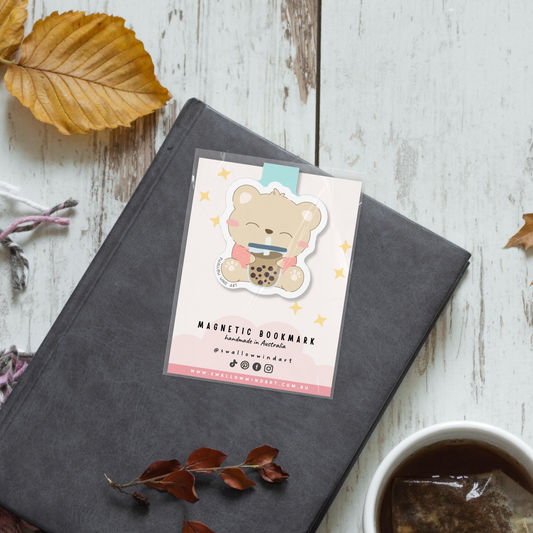 Magnetic Bookmark - Cute Boba Bear