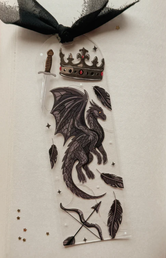 Fated Pages Acrylic Bookmark - Enchanted Dragon