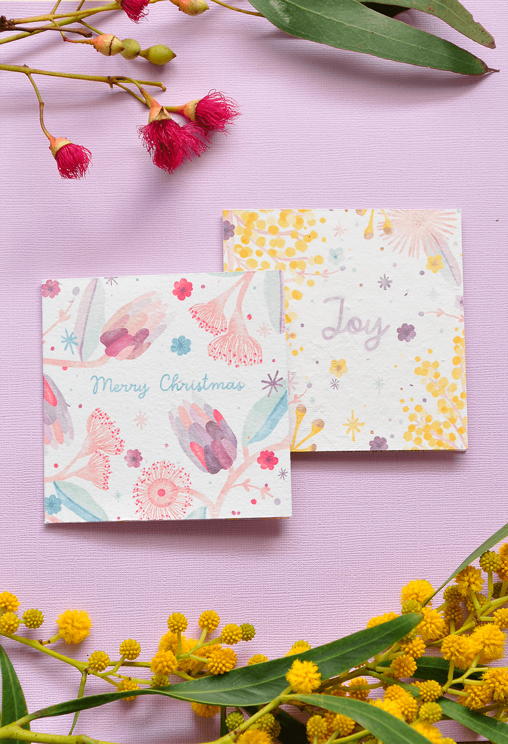 Aussie Native Pink Plantable Greeting Card