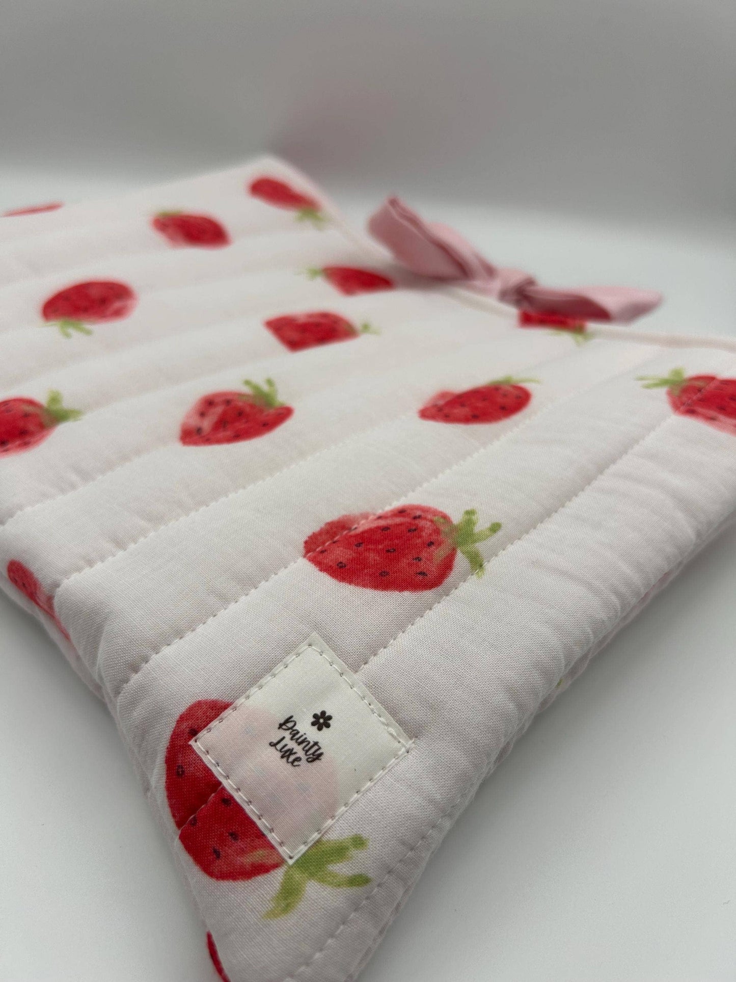 Handmade Quilted Book & Kindle Sleeves - Floral & Strawberry