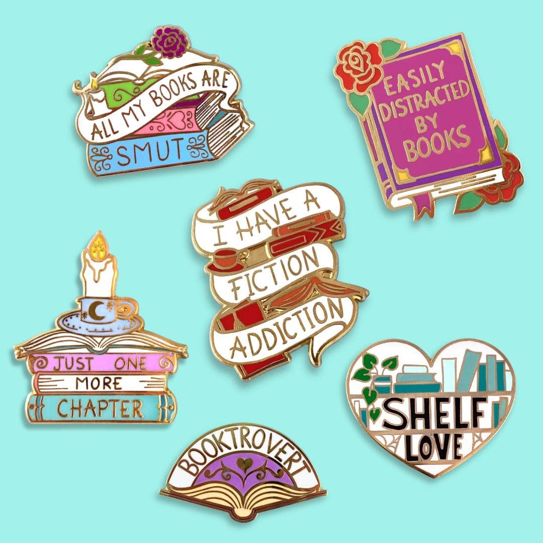 I Have A Fiction Addiction Lapel Pin