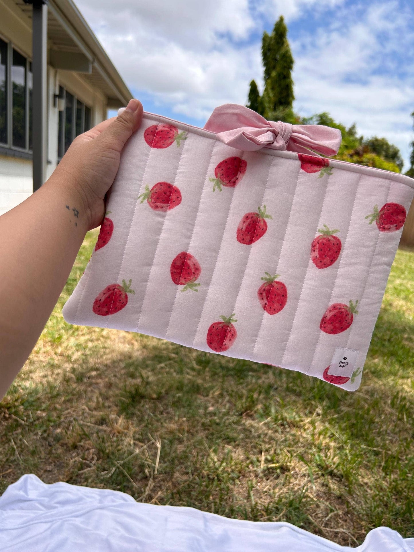 Handmade Quilted Book & Kindle Sleeves - Floral & Strawberry