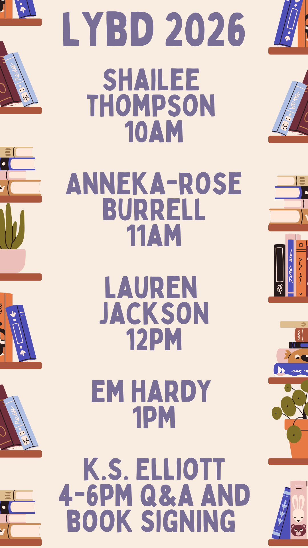 LYBD Book Signings