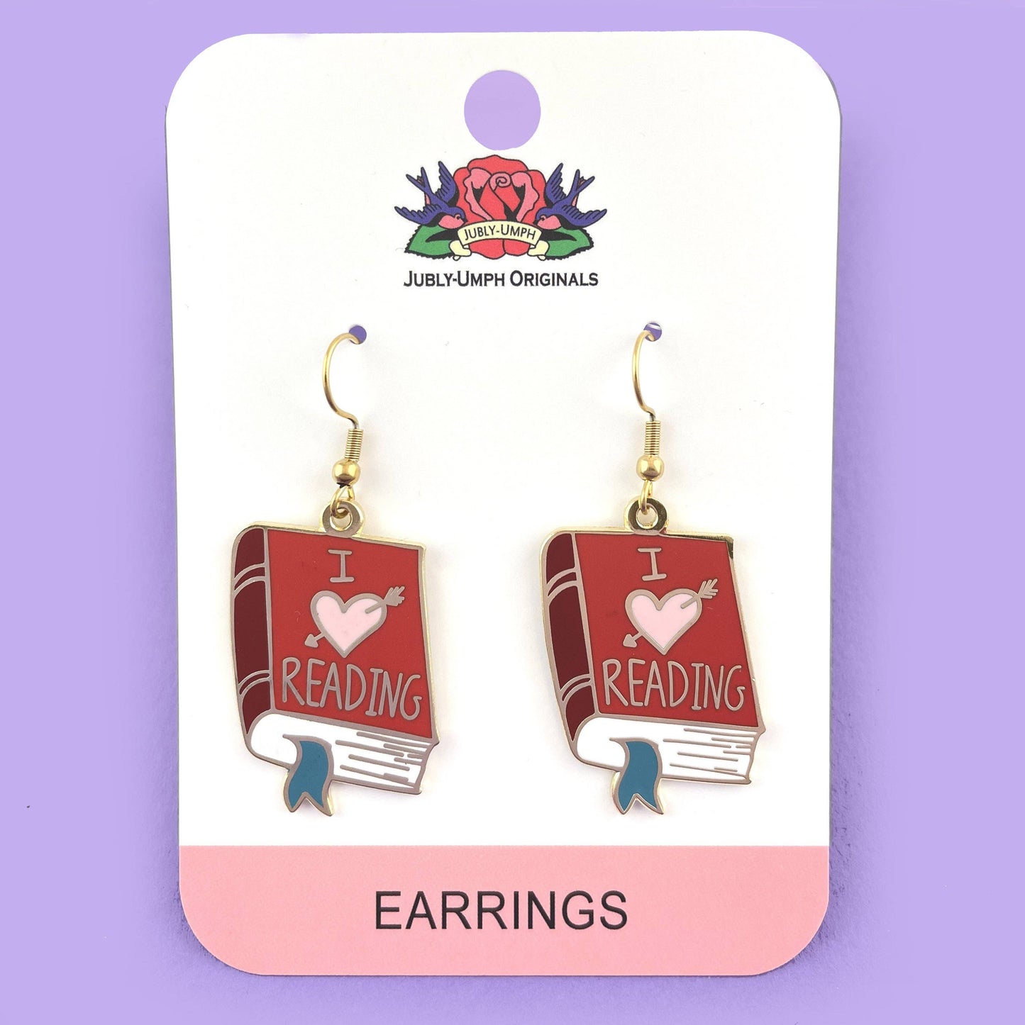 I Heart Reading Earrings
