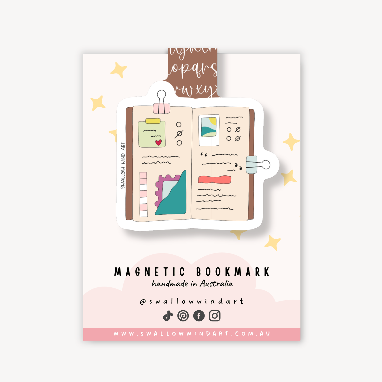 Magnetic Bookmark - Travel Journal Notebook