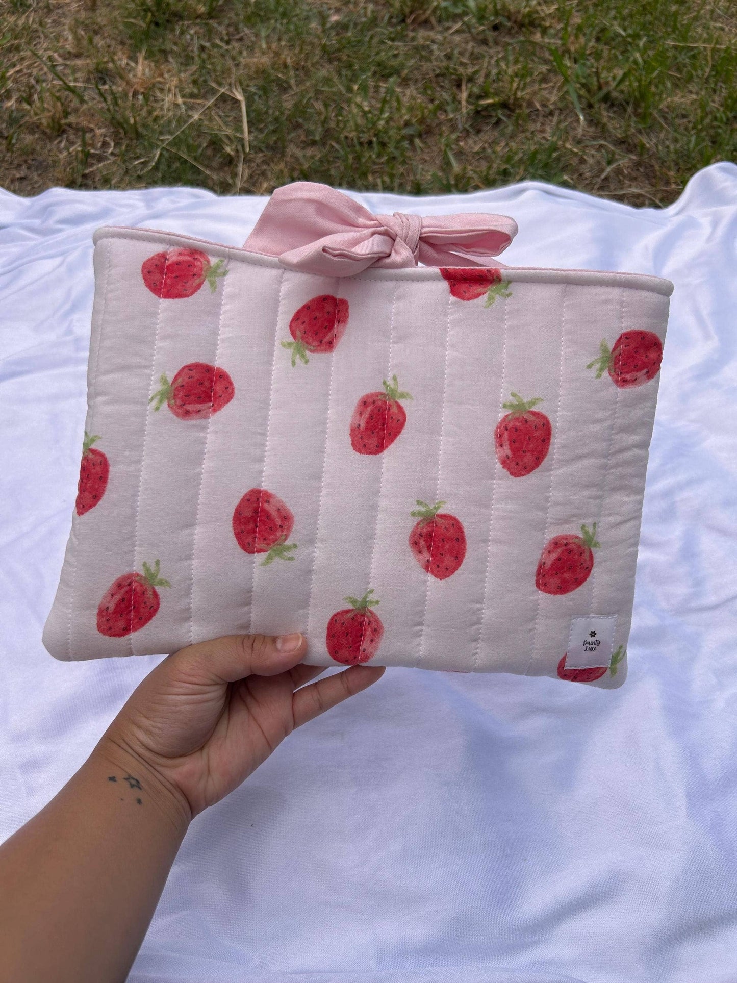 Handmade Quilted Book & Kindle Sleeves - Floral & Strawberry