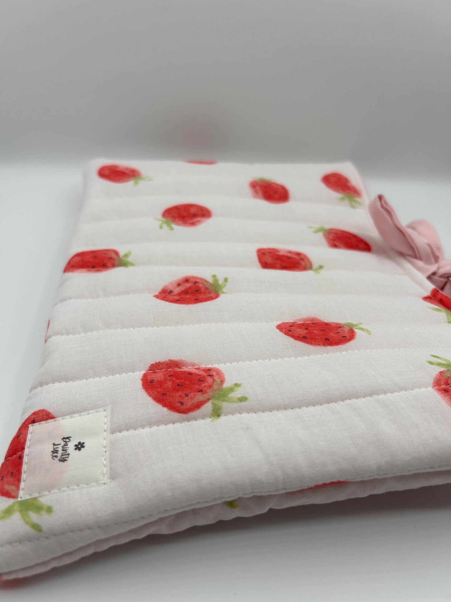 Handmade Quilted Book & Kindle Sleeves - Floral & Strawberry