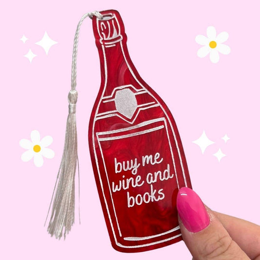 Buy Me Wine Book Mark (Quirky, Funky, Kawaii,Y2K)
