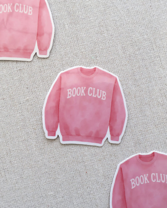 Bookclub Pink Jumper Sticker