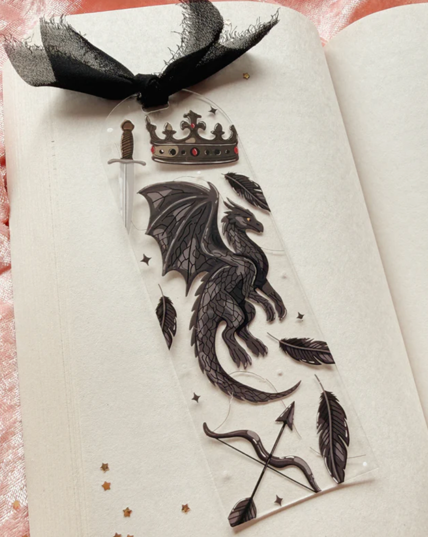 Fated Pages Acrylic Bookmark - Enchanted Dragon