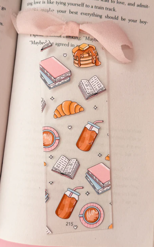 Fated Pages Acrylic Bookmark - Books and Breakfast