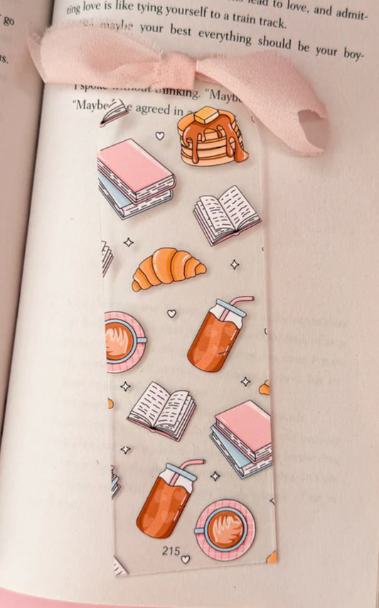 Fated Pages Acrylic Bookmark - Books and Breakfast