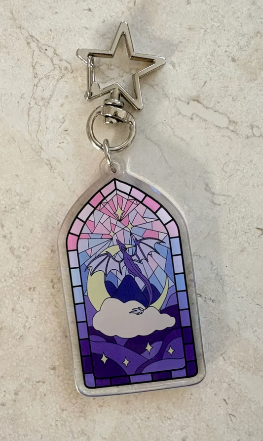 Midnight Dragon Key Ring by Lassoed Love
