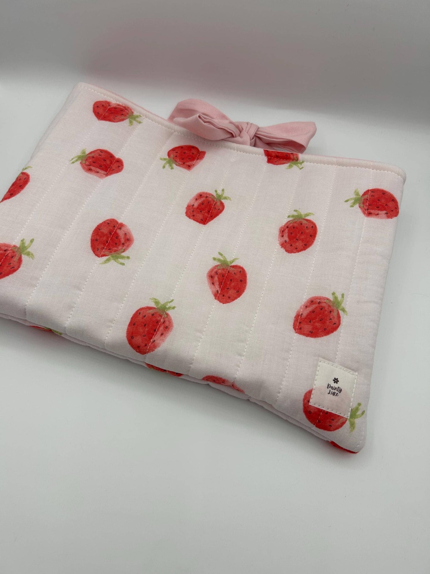 Handmade Quilted Book & Kindle Sleeves - Floral & Strawberry