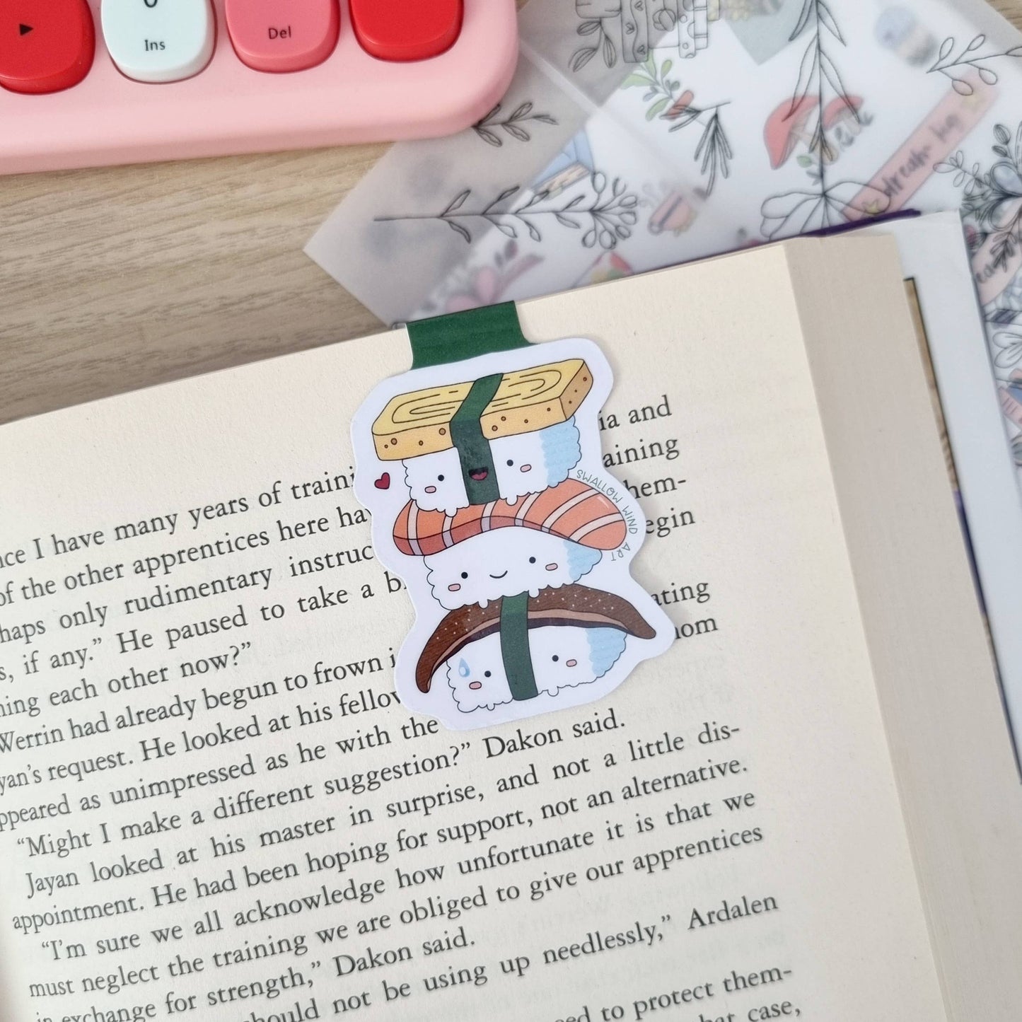 Magnetic Bookmark - Happy Sushi Stack