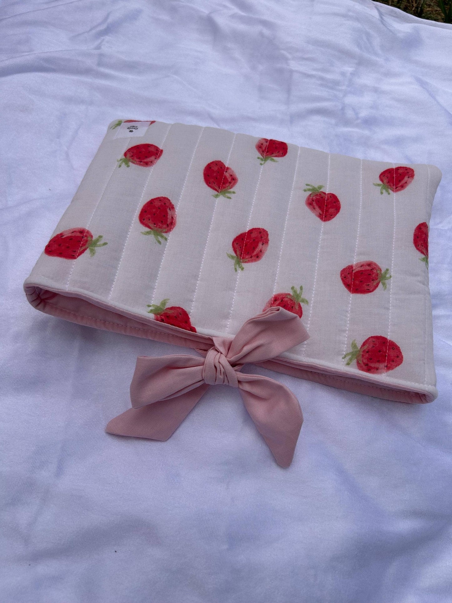 Handmade Quilted Book & Kindle Sleeves - Floral & Strawberry