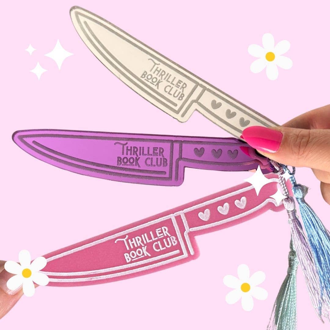 Thriller Book Mark (Quirky, Funky, Kawaii,Y2K): Silver